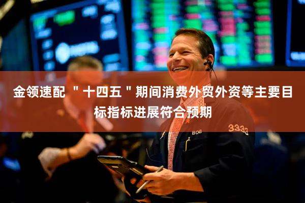 金领速配 ＂十四五＂期间消费外贸外资等主要目标指标进展符合预期